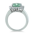 thumbnail image 2 of SZUL Women's 4 Carat Green Amethyst and Diamond Ring in 14K White Gold, 2 of 3