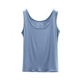 thumbnail image 2 of Wiyuqeen Crewneck Yoga Tank Tops Women Soft Lightweight Workout Camisoles Basic Loose Solid Athletic T-shirts Petite Ladies Sport Blouses, 2 of 5