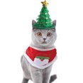 thumbnail image 1 of Suministros para mascotas, nuevo juego de Baberos y sombreros de Navidad, accesorios para sombreros de árbol de Navidad para gatos, 19x16x7cm, 1 of 5