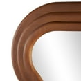 thumbnail image 4 of DecMode 24" x 47" Brown Wavy Wall Mirror with Dimensional Carved Frame, 4 of 9