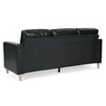 thumbnail image 4 of 3 Seat Upholstered Sofa, Sofa Couch with Side Pockets and Rubber Wood Legs, Accent Sofa with High Backrest for Living Room Office, 4 of 7