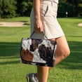 thumbnail image 2 of SEANATIVE Golf Cart Seat Cover, Universal Front Seat Blanket with Storage Pockets, Non-Slip Golf Cart Cushion Cover Protector Fits for EZGO Club Car Yamaha, Easy Install, Cow Print Brown Black, 2 of 7