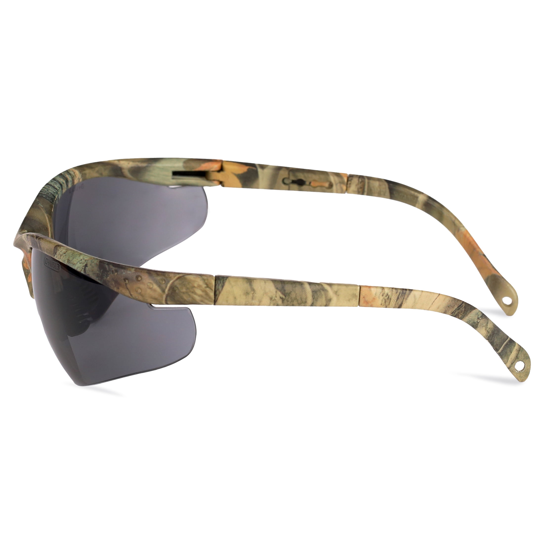 Safety Vu Rimless Safety Glasses, Camo/Smoke