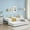 White, variant on Memoryfield Twin Metal Daybed with Trundle, Pullout Trundle Bed Frame, Guest Sofa Bed with Steel Slat Support & Arched Headboard, No Box Spring Required, Pink