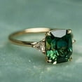 thumbnail image 2 of 2.40Ct Cushion Cut Lab Created Green Emerald Women's Ring 14K Yellow Gold Plated, 2 of 3