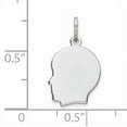 thumbnail image 3 of Sterling Silver Rh-plt Engraveable Boy Disc Charm Polish on Front/Back QM348/18P, 3 of 4
