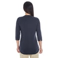 thumbnail image 3 of DJ LADS BLOUSE W/DRAPED NECK (NAVY S), 3 of 4