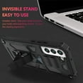 thumbnail image 3 of FIEWESEY for Samsung Galaxy S22 Phone Case, Shoftproof Military Grade Drop Protective Case with Kickstand Phone Case for Samsung Galaxy S22 5G 6.1 inch(Black), 3 of 6