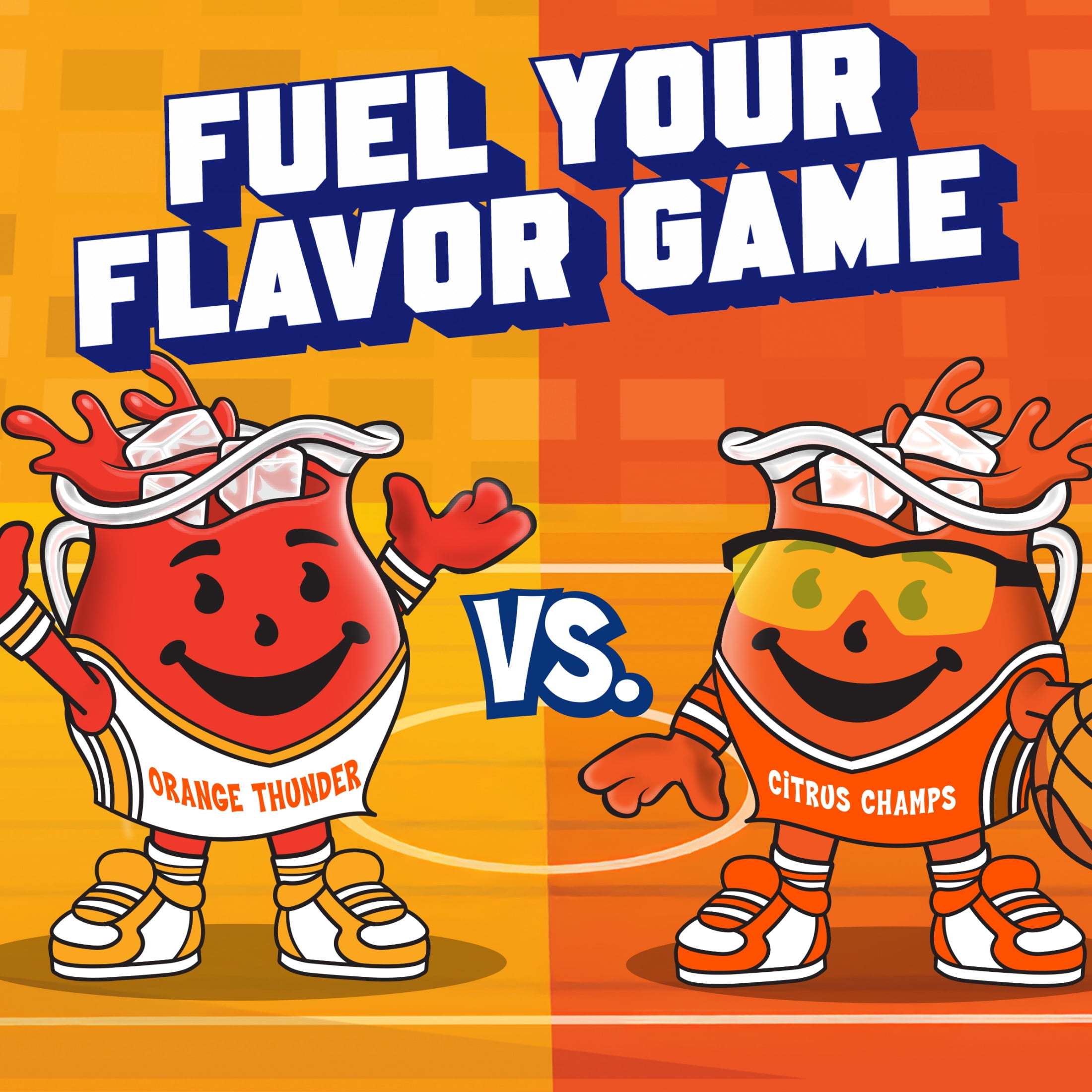 Kool-Aid Jammers Orange Thunder vs Citrus Champs Artificially Flavored Drink, 10 Pouches, for On-the-Go, on the Bench, or in the Stands, Orange Flavor, No Artificial Dyes, 6 fl oz