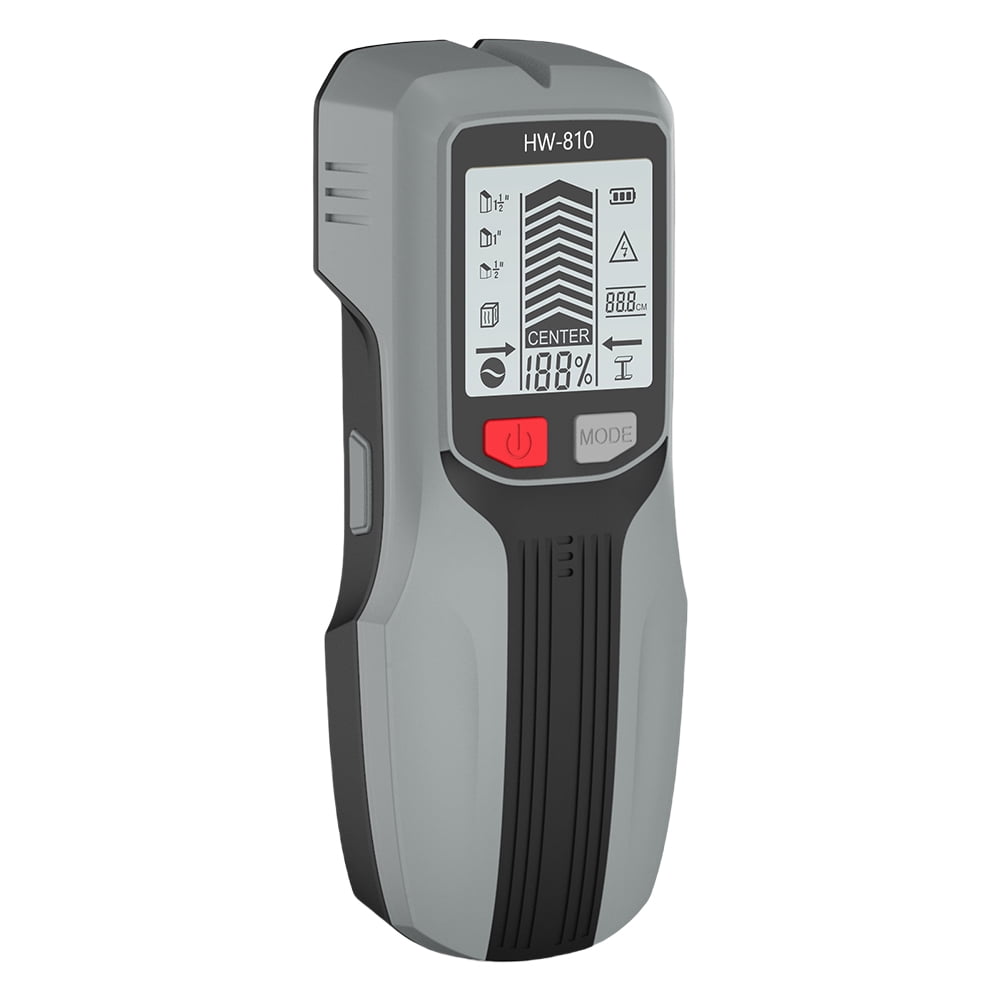 BLEEUS 6 In 1 Smart Stud Finder Wall Scanner For Wood Magnetic Metal Ac Wire Measurement and analysis supplies （Grey）