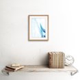 thumbnail image 2 of Abstract Blue Watercolour Waves Art Print Framed Poster Wall Decor 9x7 inch, 2 of 5