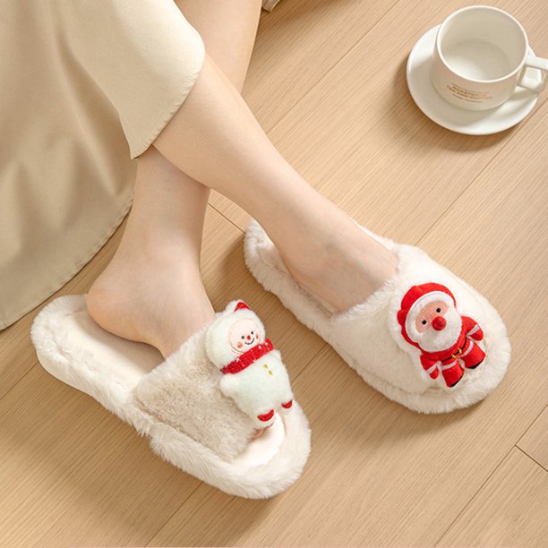 Zapatillas estampadas navideñas Zapatos casuales con forro polar Zapatillas cómodas con suela de goma Wdftyju Tenis De Mujer Tenis De Hombre
