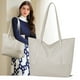 thumbnail image 1 of Bolso grande de mano para mujer con cremallera, bolso de mano de cuero para el trabajo y viajes., 1 of 6