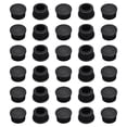 thumbnail image 1 of Uxcell 30 Pack Tapón de Agujero de Plástico, 1 3/16" (30mm) OD Tapa de Tubo Redonda que se Ajusta a Agujeros de 24-27mm para Patas de Muebles de Metal, Sillas, Mesas, Negro, 1 of 7