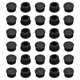 thumbnail image 1 of Uxcell 60 Pack Tapón de Agujero de Plástico, 1 3/16" (30mm) OD Tapa de Tubo Redonda que se Ajusta a Agujeros de 24-27mm para Patas de Muebles de Metal, Sillas, Mesas, Negro, 1 of 7