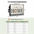 thumbnail image 3 of Outdoor TV Cover 52 to 55 Inches, Home Sweet Letter Wood Grain Checkered Farmhouse Decor Waterproof and Weatherproof TV Cover with Remote Control Pocket, Flat Screen TV Cover Protector for Outside TV, 3 of 6