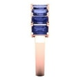 thumbnail image 4 of 2.61 ctw Wedding Band for Women - 14K Rose Gold Simulated Tanzanite Stackable Eternity Ring, 4 of 6