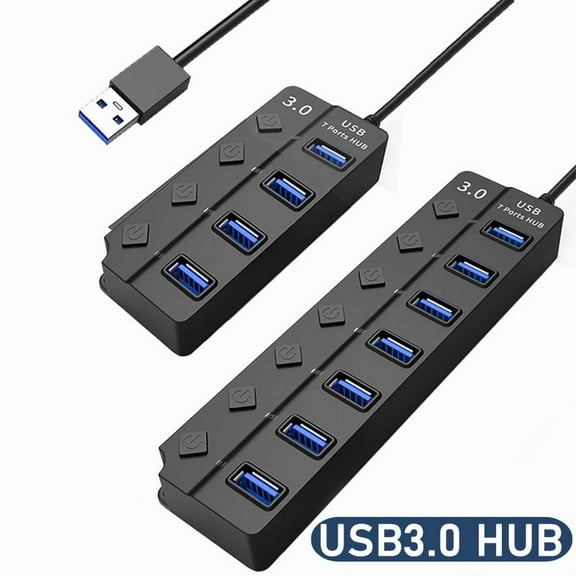 Feylan USB 3.0 power adapter 4/7 port Multi USB splitter hub USB 2.0 USB multiple expander switch 30cm cable hub docking station