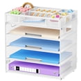 thumbnail image 1 of Bandeja organizadora Marbrasse para cartas de 5 niveles con asa, color blanco, 1 of 7
