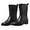 Black, variant on Women Rain Boots Black Waterproof Mid Calf Lightweight Cute Booties Fashion Out Work Comfortable Garden Shoes