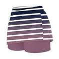 thumbnail image 2 of Dyfzdhu Womens Tennis Skirts High Waisted A-Line Skirt With Shorts Underneath Wokout Yoga Golf Skirt Striped Athletic Skort With Pockets, 2 of 5