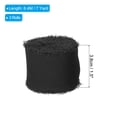 thumbnail image 2 of Uxcell 1.5" x 7 Yard Fringe Chiffon Silk Ribbon 3 Rolls Handmade Frayed Ribbon, Black, 2 of 6
