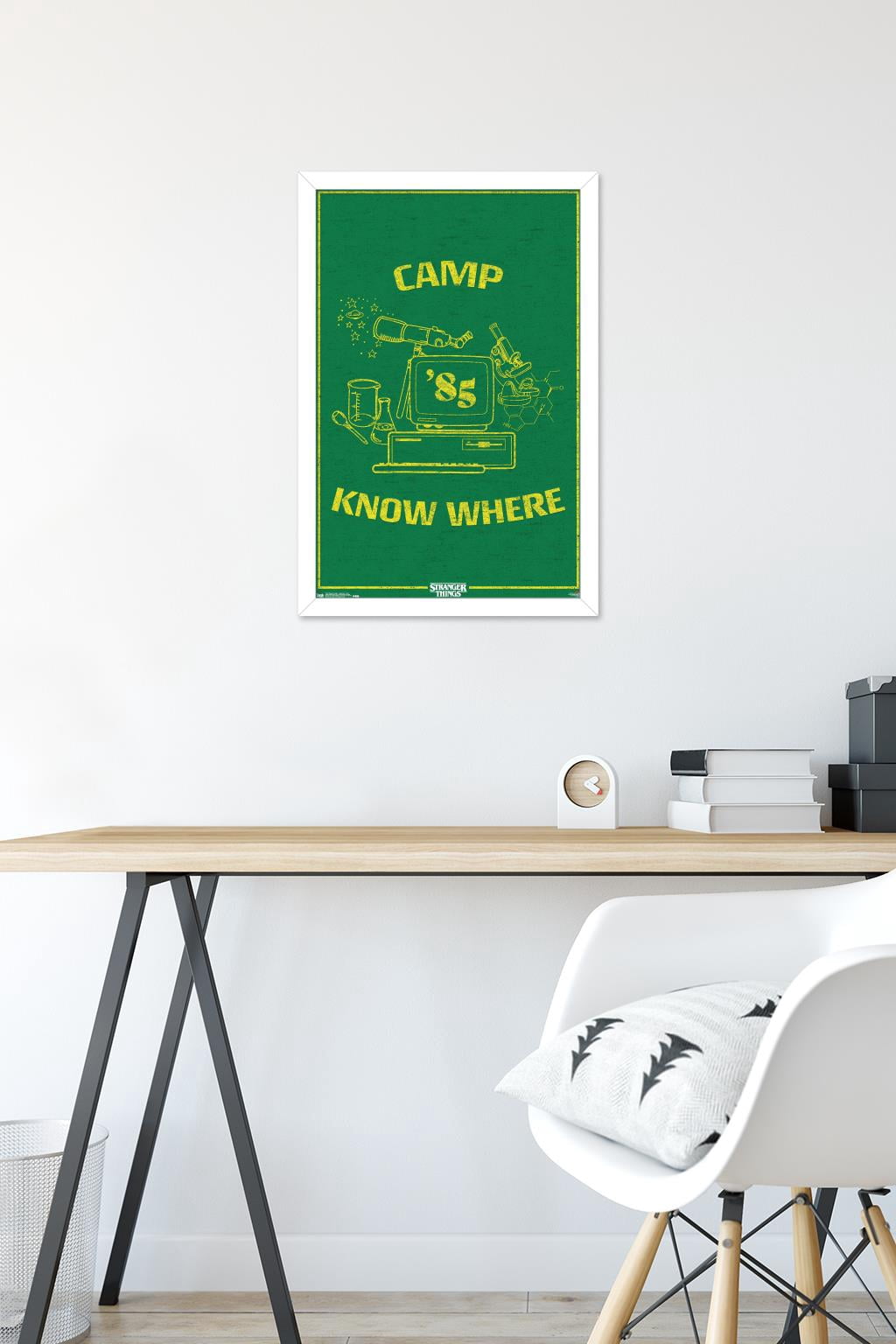 Netflix Stranger Things: Season 3 - Camp Know Where Wall Poster, 14.725" x 22.375" Framed