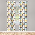 thumbnail image 3 of Polka Dots Curtains 2 Panels Set, Modern Layout of Leopard Skin Inspired Motifs, Window Drapes for Living Room Bedroom, 56"W X 84"L, Multicolor, by Ambesonne, 3 of 5