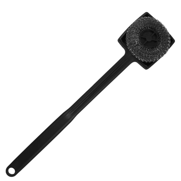 GOOHOCHY Cepillo de limpieza para parrilla de barbacoa con mango largo, cepillo de alambre de acero reemplazable para parrillas en interiores y exteriores, cepillo de limpieza para una limpieza fácil.