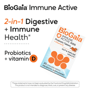 BioGaia Protectis Immune Active Kids Probiotic | Probiotic + Vitamin D | Supports Immune, Digestive & Overall Health | Kids Probiotic | Kids Immune Support | Chewable Tablets | 30 Ct