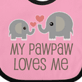 thumbnail image 4 of Inktastic My Pawpaw Loves Me Grandchild Boys or Girls Baby Bib, 4 of 4