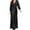 Black, variant on IROINNID Maxi Dress for Women Solid Color Sleeveless Full Dress Sling V-Neck Dress ,Black