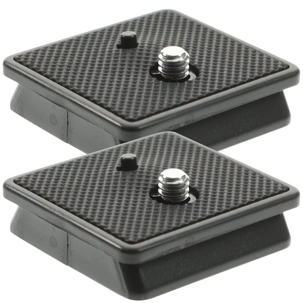 2 placas de trípode de liberación rápida para montaje en cámara. Placa adaptadora de trípode antideslizante. Sistema de liberación rápida para una fotografía eficiente.