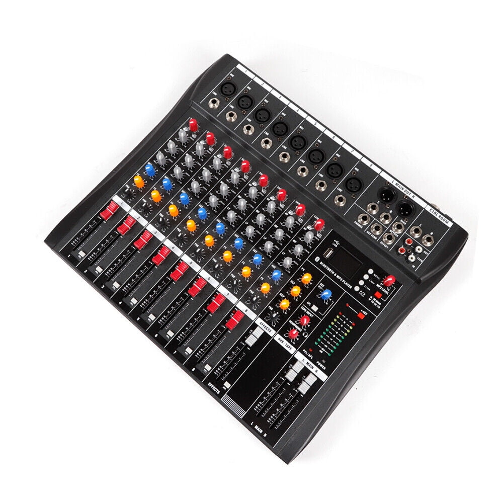 8-Channel Bluetooth Mixing Console Studio Audio Mixer Power Mixing Amplifier