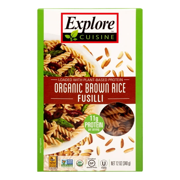 Explore Cuisine Organic Gluten Free Brown Rice Pasta, Fusilli, 12 Oz
