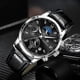 thumbnail image 5 of Reloj de Lujo LIGE a Prueba de Agua Pantalla Dual para Hombres Negro Dorado, 5 of 5