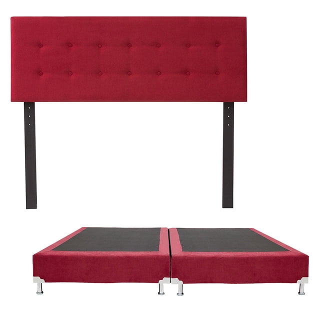 Box Base Cama King Size + Cabecera Bilbao Rojo Dicasa Bilbao Red