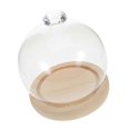thumbnail image 5 of Preserved Flower Glass Dome with Wooden Base Transparent High Borosilicate Display Cloche for Desktop Flower Crafts, Dustproof Cover with Stable, 5 of 5