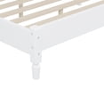 thumbnail image 5 of SESSLIFE Platform Bed Frame, Wood Modern Queen Size Bed with Natural Rattan Headboard, Vintage Queen Bed Frame with Slat Support, No Box Spring Needed, White, 5 of 10