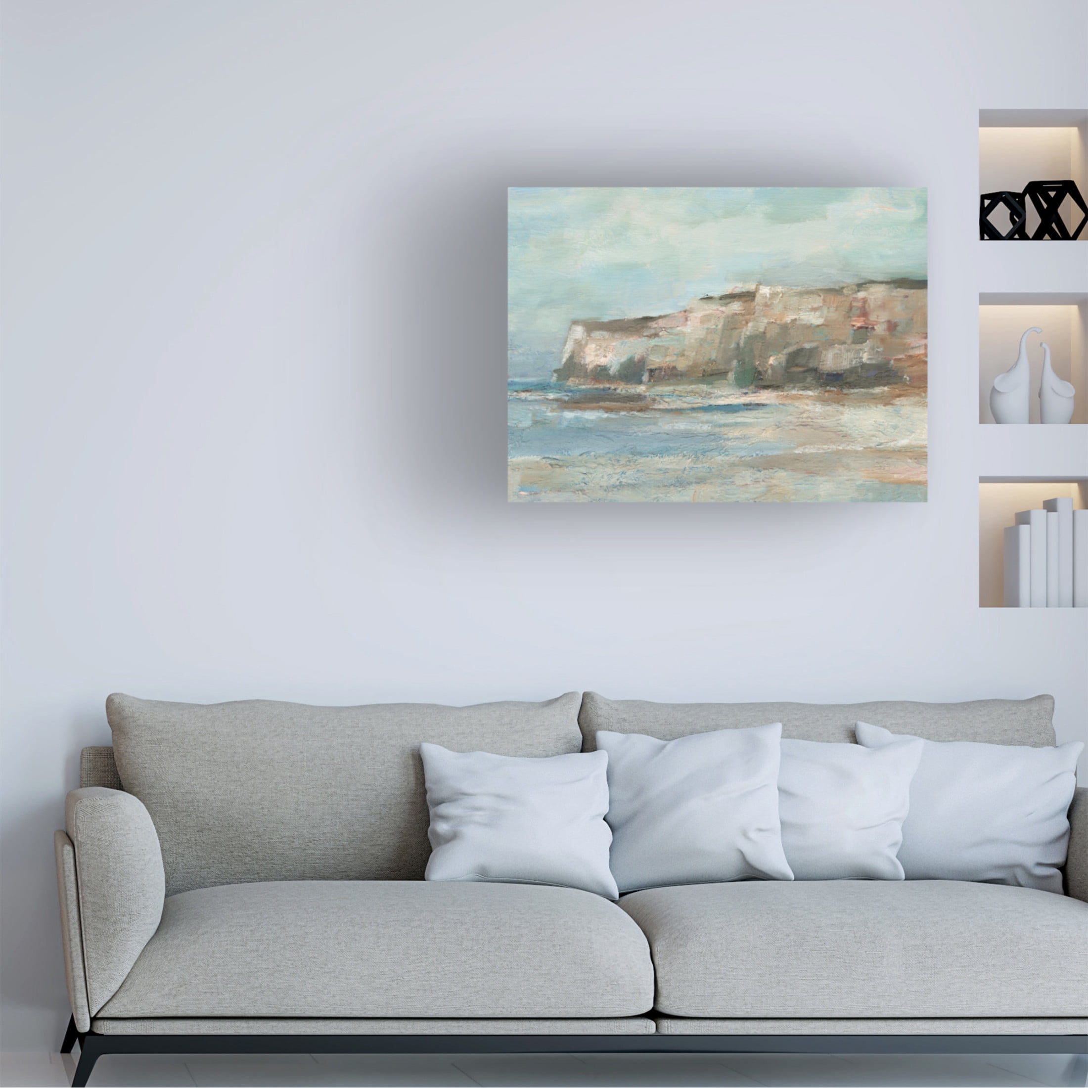 Trademark Fine Art Ethan Harper Neutral Coastal Cliffs II Canvas Wall Art