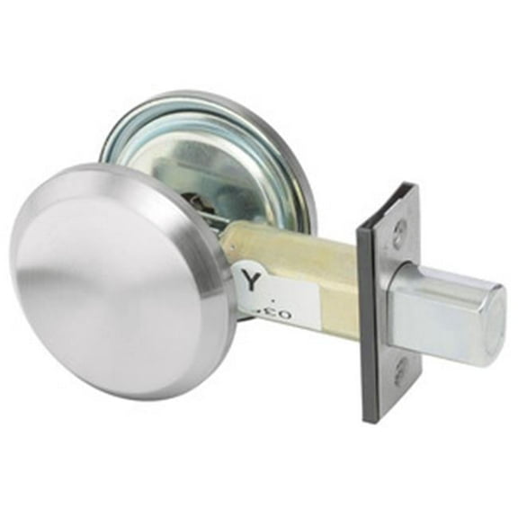Commercial Blank Plate by Thumbturn Grade 2 Deadbolt, Satin Chrome