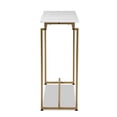 thumbnail image 3 of Baxton Studio Renzo Brushed Gold Metal Console Table with Faux Marble in White, 3 of 8