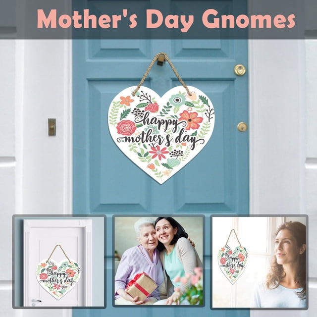 Daisyyozoid Wholesale Front Door Welcome Sign - Creative Heart-Shaped Happy Mother'S Day Sign
