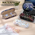 thumbnail image 6 of sixwipe 3 Pieces Floral Pattern Eyeglasses Case, Portable Hard Shell Glasses Case for Women Men, Fabrics Flowers Glasses Case for Glasses Myopic Glasses Sunglasses, 6 of 8