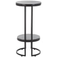 thumbnail image 5 of SAFAVIEH Gunther 28" Round End Table, Marquine Black Marble/Black, 5 of 9