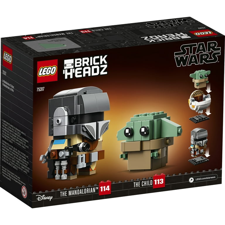 LEGO BrickHeadz Star Wars The Mandalorian The Child 75317 Baby Yoda Building Toy Collectible Model Figures Set Gift Idea