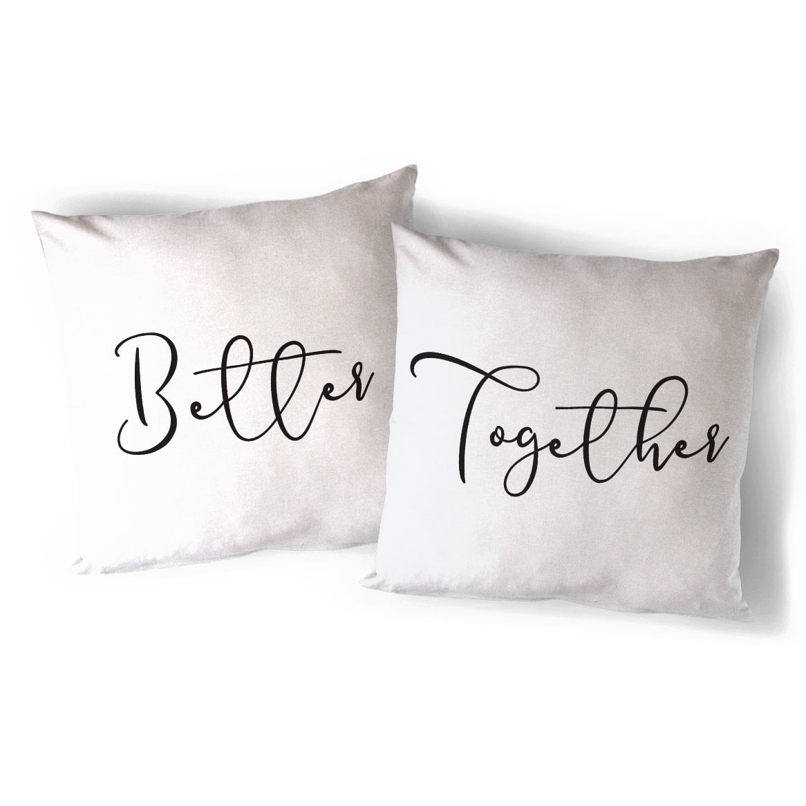 Better Together Cotton Canvas Pillow Covers, 2Pack