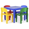 thumbnail image 1 of Tot Tutors Kids Plastic Table and 4 Chairs Set, Primary Colors (Primary Collection), 1 of 5
