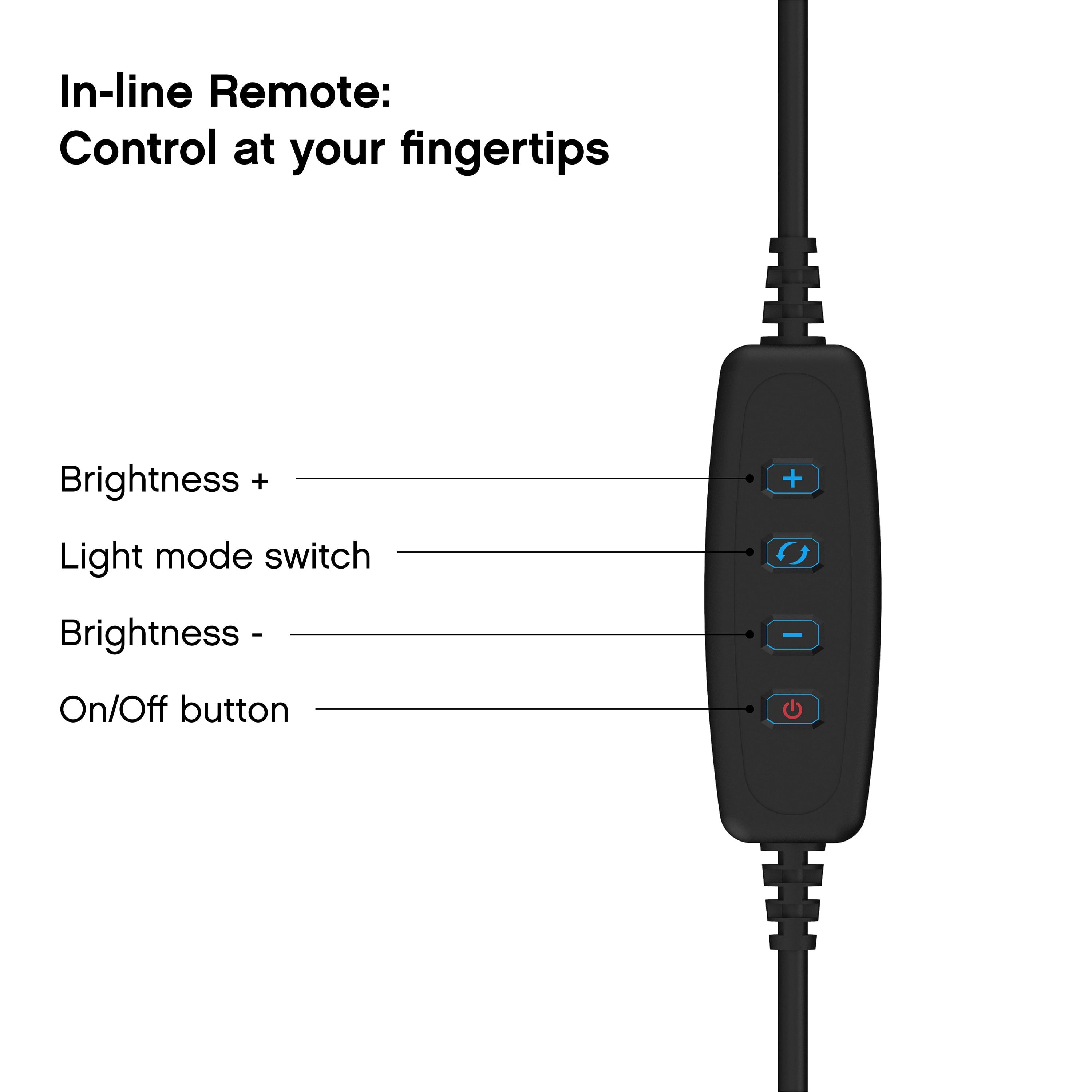 ON AIR 8 in. LED Ring Light with Multiple Light Modes and Brightness Levels