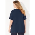 thumbnail image 2 of Catherines Women's Plus Size Suprema Pleat-Neck Tee, 2 of 6